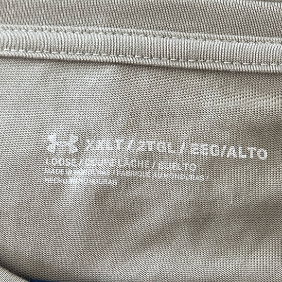 Under Armour 🆕 Big & Tall size: 2XLT Wordmark Tech 2.0 Tee khaki gray - Picture 6 of 8